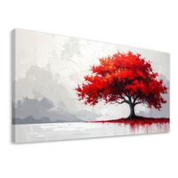LEINWANDBILD Städte & Architektur 80x40cm - Rot, Textil (80/40cm) - Feeby