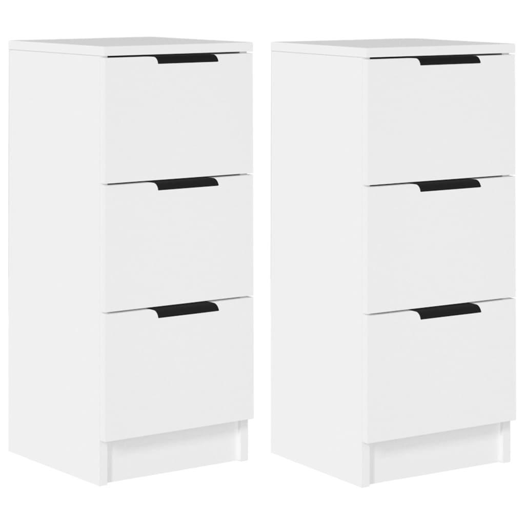 KOMMODE Bennett 30/30/70 cm 2er-Set - Weiß, Holzwerkstoff (30/70/30cm) - Nettlife