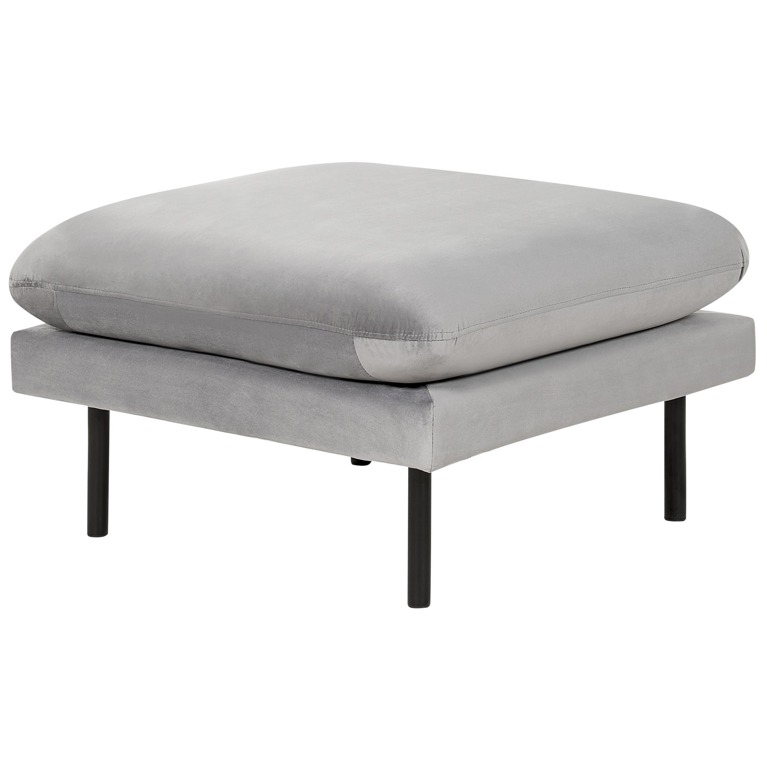 OTTOMANE Grau Vinterbro - Schwarz/Grau, Textil (70/44/70cm) - Beliani