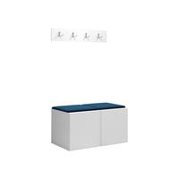 GARDEROBEN-SET Orion VI - Blau/Weiß, Holzwerkstoff/Kunststoff (84/42/46cm) - MIRJAN24