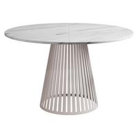 ESSTISCH ausziehbar Cone Cashmere 120 - Kaschmir/Weiß, Holzwerkstoff/Metall (120/120/76cm) - MIRJAN24