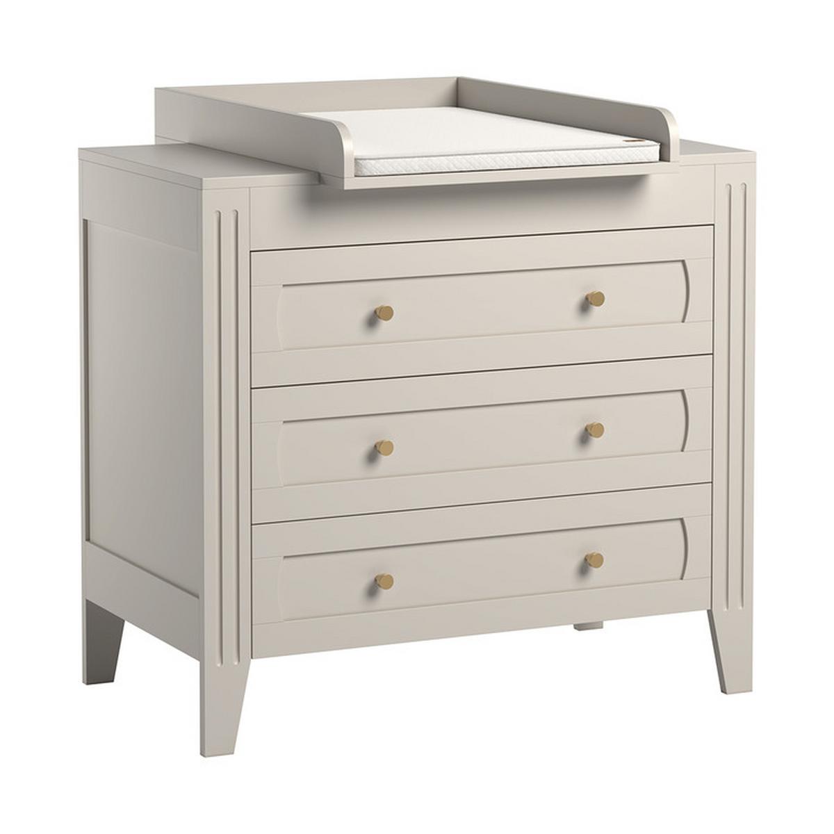 BABYZIMMER 3-teilig Milenne Beige - Beige, Holz (144/80/75cm) - Petits-meubles