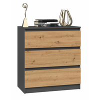 KOMMODE Anthrazit, Artisan 70/75/40 - Anthrazit, Holzwerkstoff (70/75/40cm) - RAUMHIRSCH FURNITURE