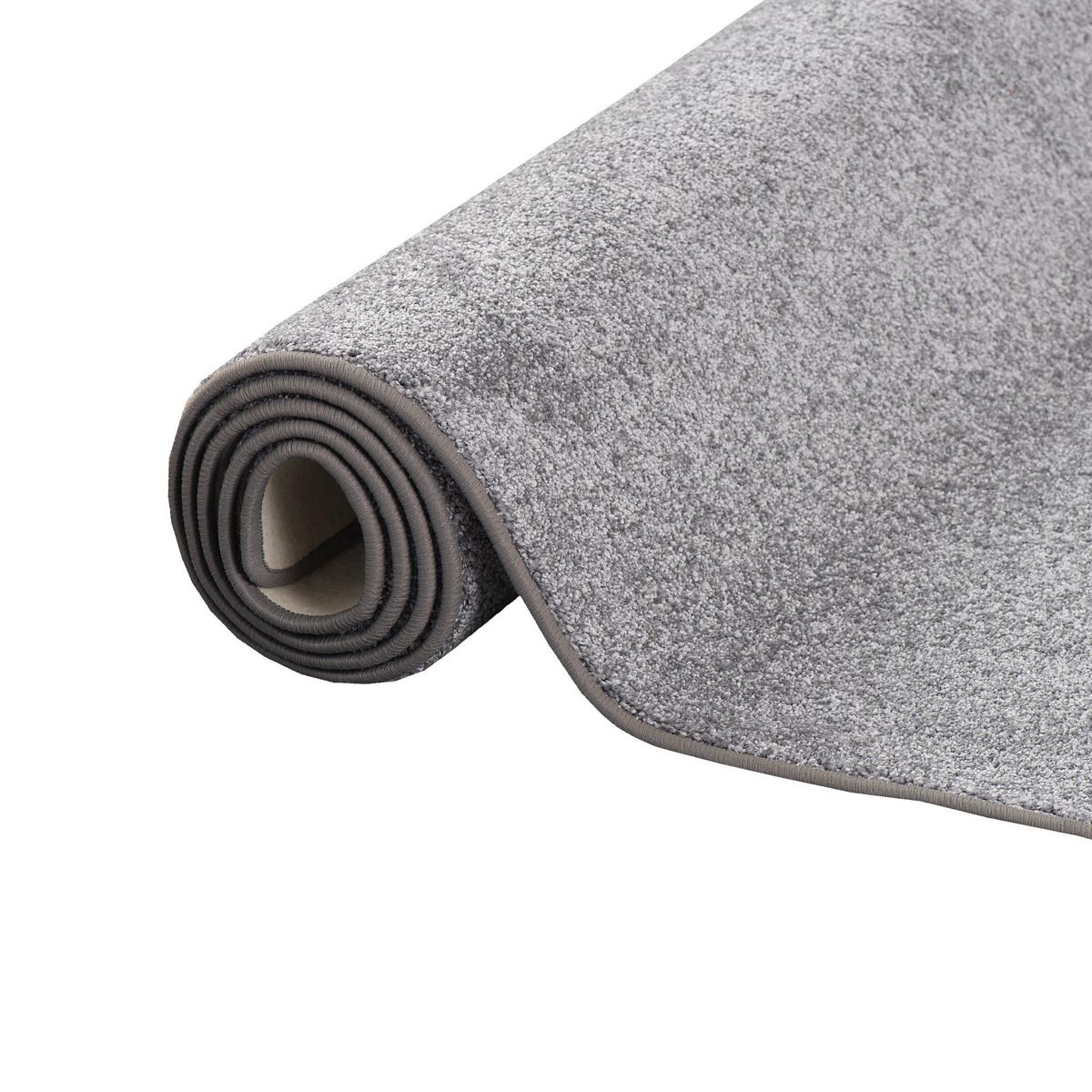 HOCHFLOR VELOURS TEPPICH LUNA - Grau, Textil (100/400cm) - Snapstyle