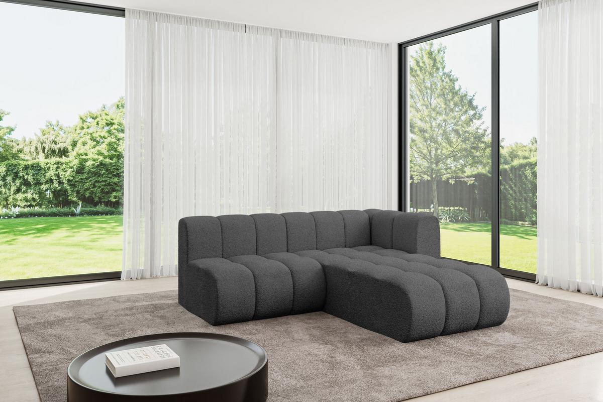 ECKSOFA modulares Sofa Darnel-L1 - 205x177x70 cm Grau - Grau, Holzwerkstoff/Textil (205/177cm) - ALTDECOR