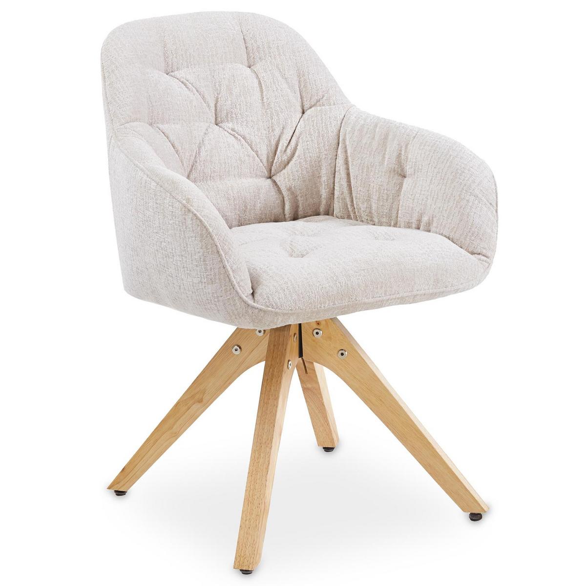 ESSZIMMERSTÜHLE SAGA 2er-Set beige - Beige, Textil (57/81/62cm) - IDIMEX