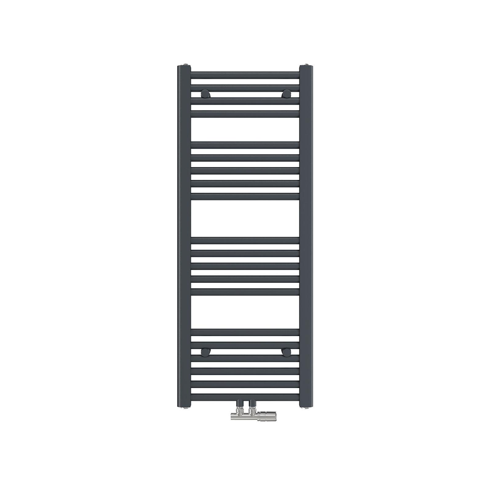HEIZKÖRPER wasserführender Handtuchheizkörper Anthrazit 100/40/3 cm - Anthrazit, Metall (40/100/3cm) - EMKE