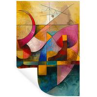 WANDTATTOO Kunst - Abstrakt - Modern Wandbild 40x60 cm - Gelb, Kunststoff (40/60/0.1cm) - MuchoWow