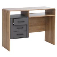 SCHREIBTISCH Dunkelgrau, Braun - Dunkelgrau/Braun, Holz (40/100/75cm) - MCW