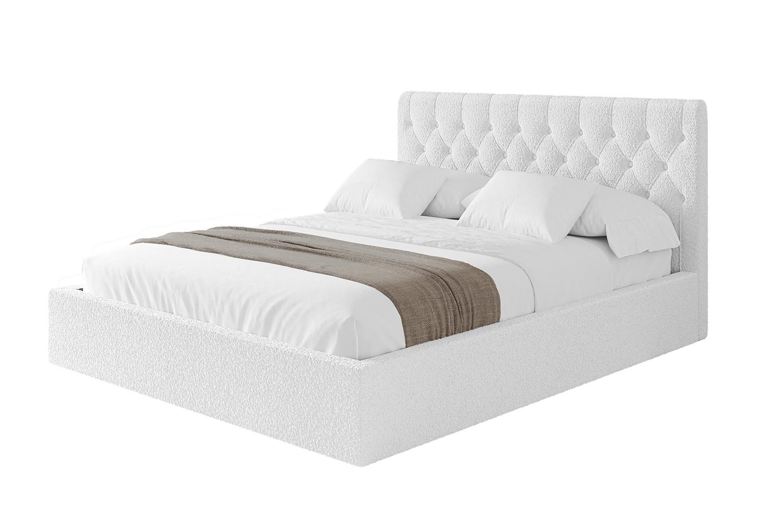 POLSTERBETT mit Bettkasten und Lattenrost, Bett mit Matratze H3/H4 - RENO 180x200 Weiß - Weiß, Holzwerkstoff/Textil (180/200cm) - ALTDECOR