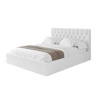POLSTERBETT mit Bettkasten und Lattenrost, Boxbett ohne Matratze - RENO 180x200 Weiß - Weiß, Holzwerkstoff/Textil (180/200cm) - ALTDECOR