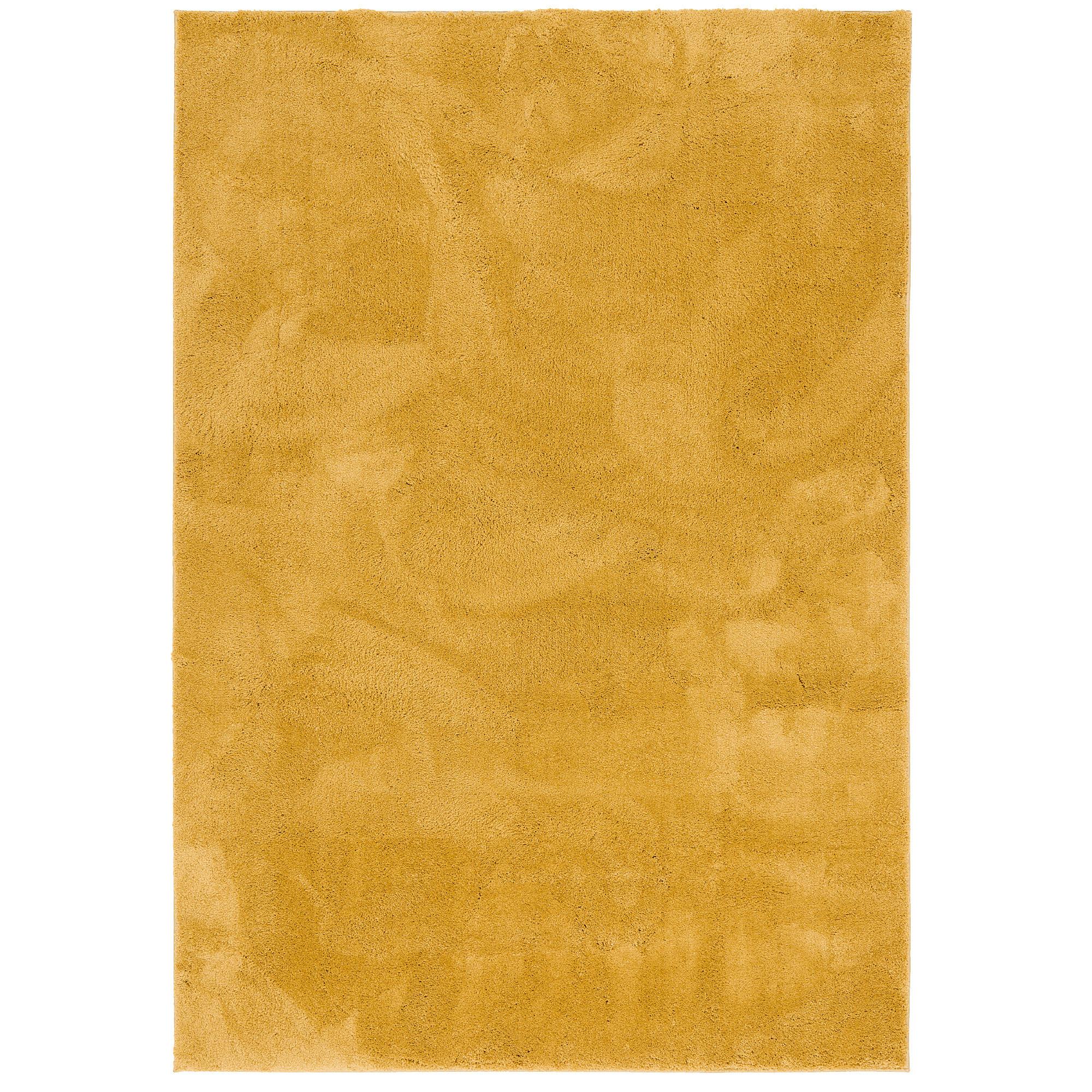 HOCHFLOR LANGFLOR SUPER SOFT TEPPICH SILKY - Currygelb, Textil (80/150cm) - Pergamon