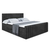 BOXBETT CELESTIA-Z - 140x200 cm - H3 - Schwarz - Schwarz, Holzwerkstoff (140/200cm) - ALTDECOR