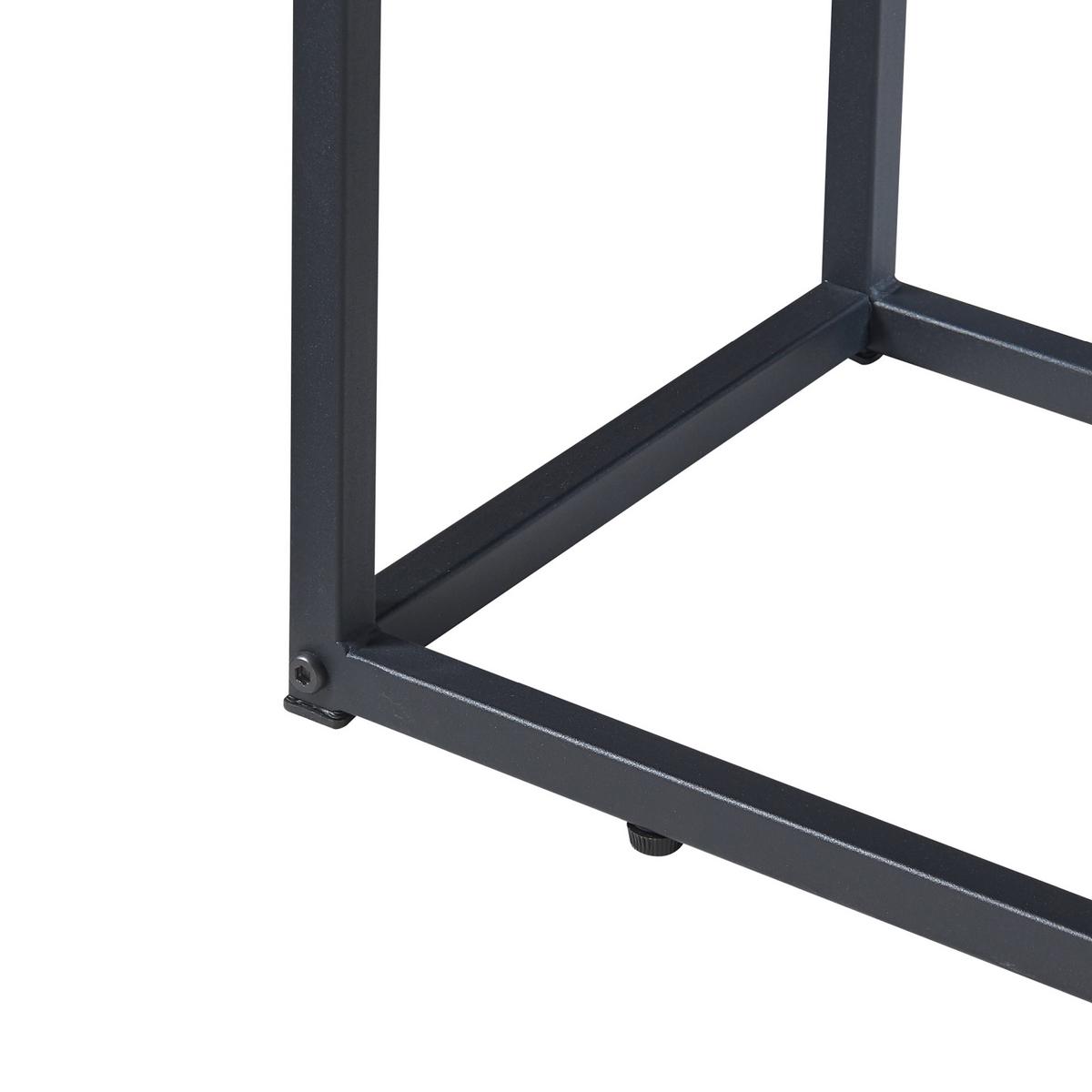 KAMINHOLZREGAL Vaasa - Schwarz, Metall (100/50/30cm) - [en.casa]