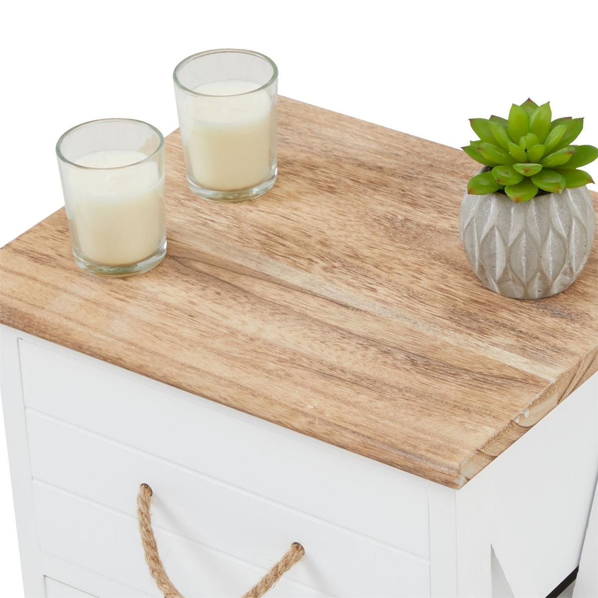 NACHTTISCH PERUGIA weiß - Weiß, Holz (32/55/26cm) - IDIMEX