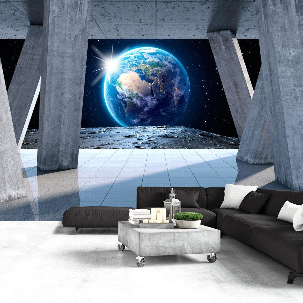 SELBSTKLEBENDE FOTOTAPETE 294/210 cm - Blau/Grau, Kunststoff/Textil (294/1cm) - KUNSTLOFT