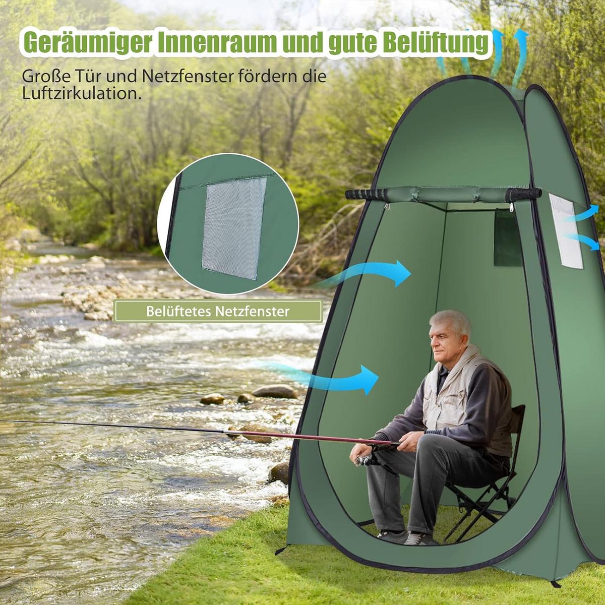 UMKLEIDEZELT ‎Grün - Grün, Textil (120/190/120cm) - COSTWAY