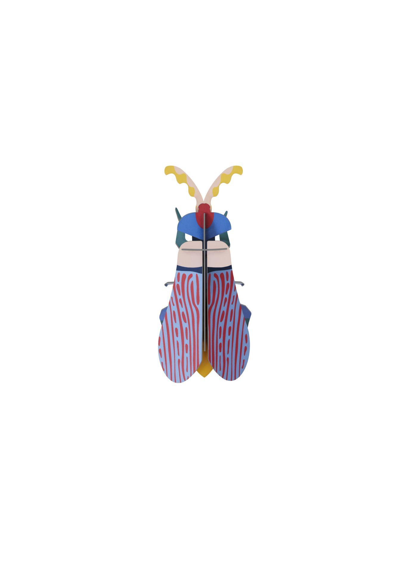 WANDDEKO Gestreifter Käfer 5/16 cm - Multicolor, Wellpappe (5/16/9cm) - Studio Roof