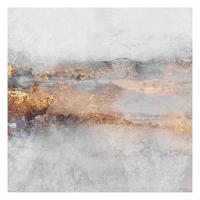 FOTOTAPETE Gold-Grauer Nebel 288/288 cm - Grau, Papier (288/288cm) - Bilderwelten