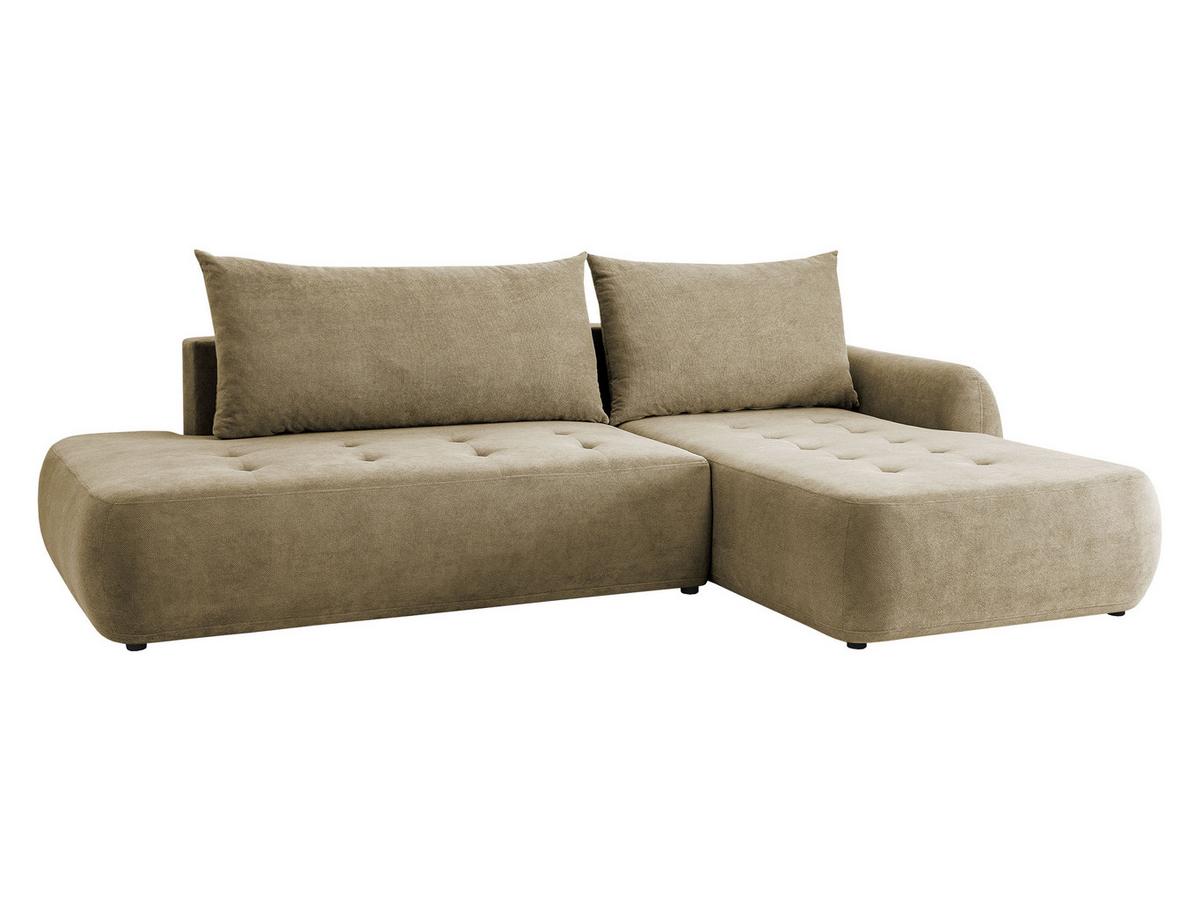 ECKSCHLAFSOFA Bueno I, Seite: Rechts - Beige/Schwarz, Holz/Textil (300/185cm) - MIRJAN24