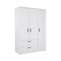 KLEIDERSCHRANK 3-türig Mathea 130/188/51 cm - Eichefarben/Silberfarben, Holzwerkstoff/Kunststoff (130/188/51cm) - arthur berndt