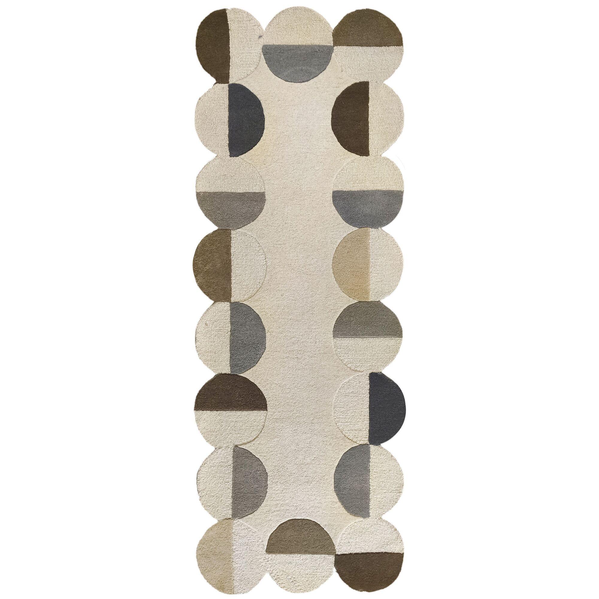 TEPPICH aus Wolle HALLEIN in Natur, geometrisch, 80 x 230 cm - Beige, Textil (80/230cm) - KADIMA DESIGN