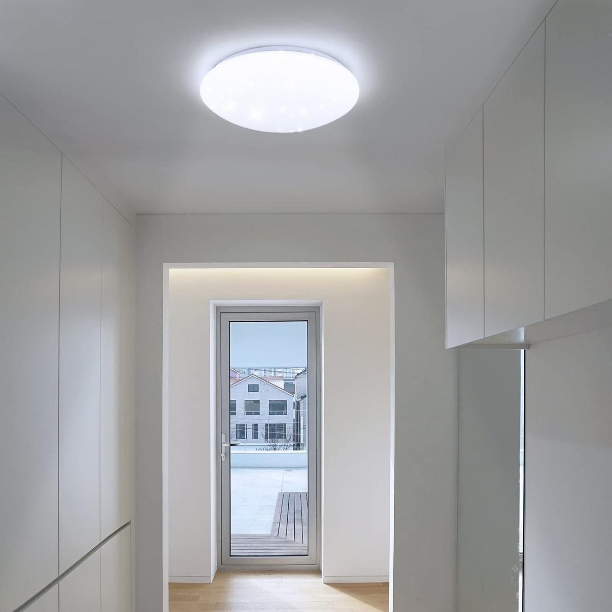 LED-DECKENLEUCHTE Stefan 29/29/8 cm - Weiß, Kunststoff (29/29/8cm) - Nettlife