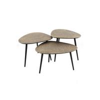 COUCHTISCH LAUCA 3ER SET Bronze Metall - Schwarz/Bronzefarben, Metall (48/54/43cm) - KAWOLA