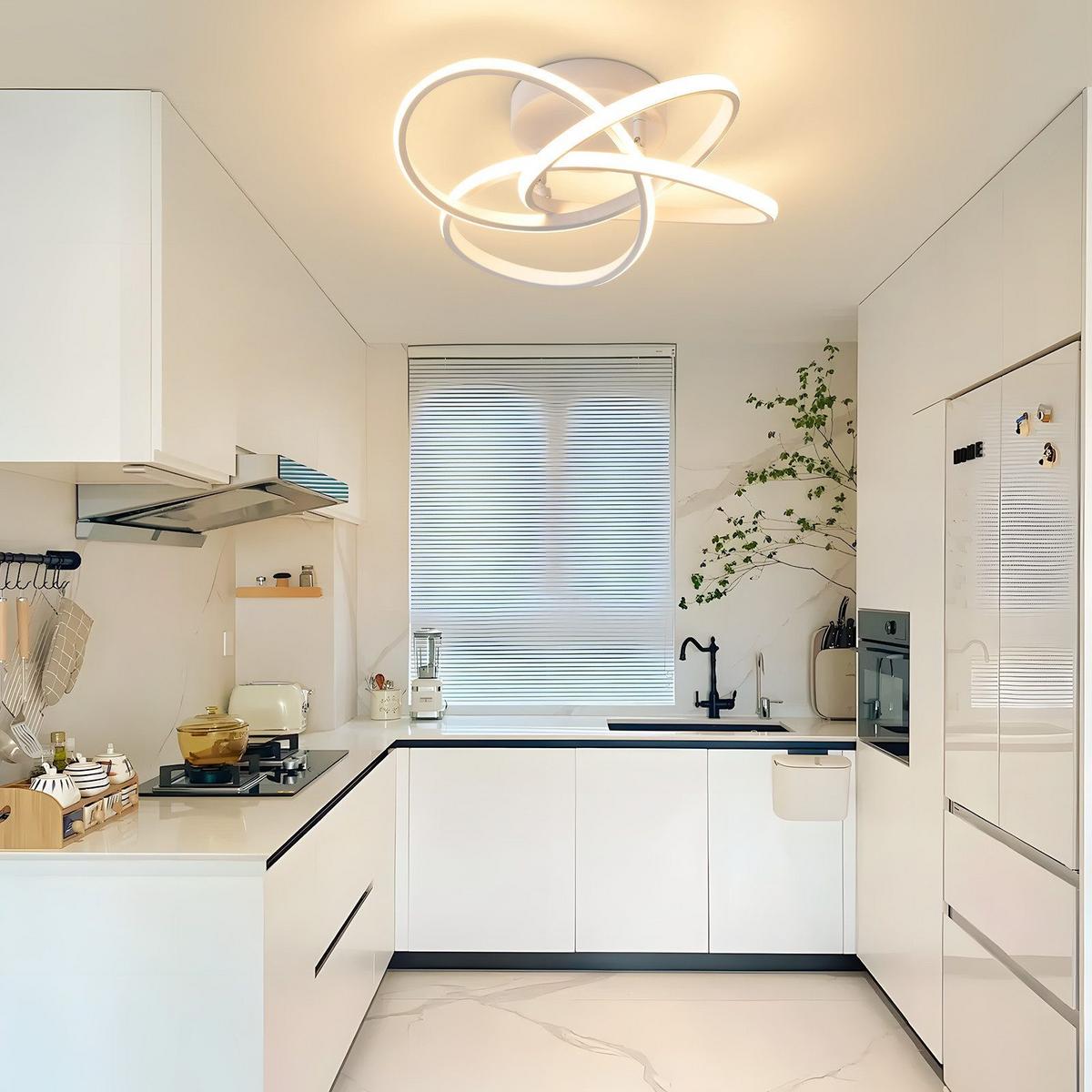 LED DECKENLEUCHTE FORD II 42/45/16 cm - Weiß, Metall (45/42/16cm) - Nettlife