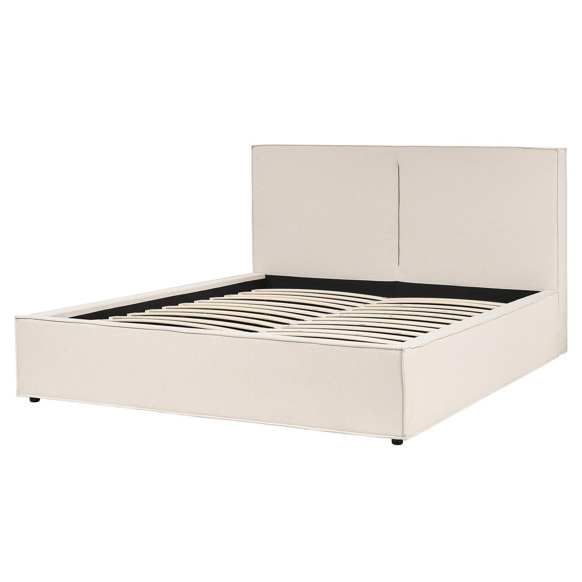 POLSTERBETT 160/200 cm Beige Moissac - Beige, Holz/Textil (160/200cm) - Beliani