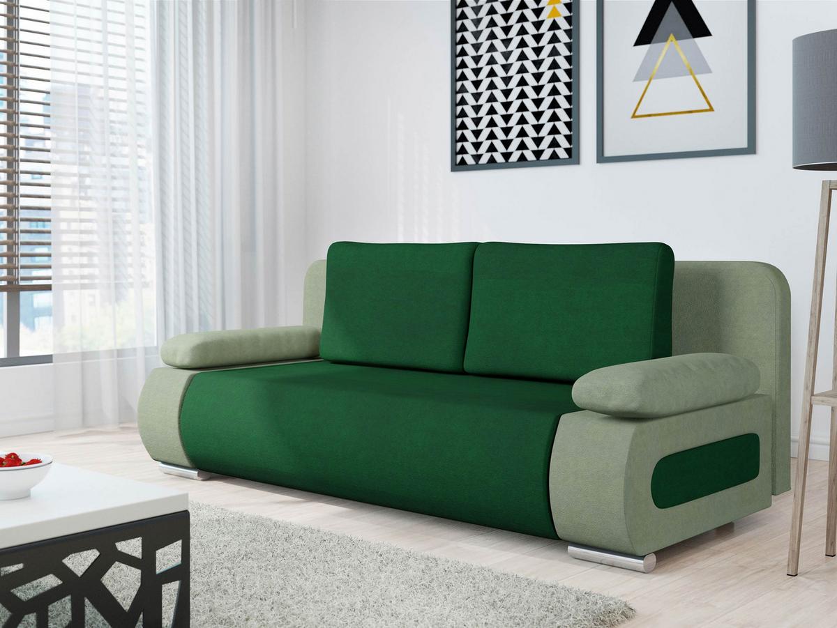 SCHLAFSOFA Emma - Grün, Holz/Kunststoff (200/77/92cm) - MIRJAN24