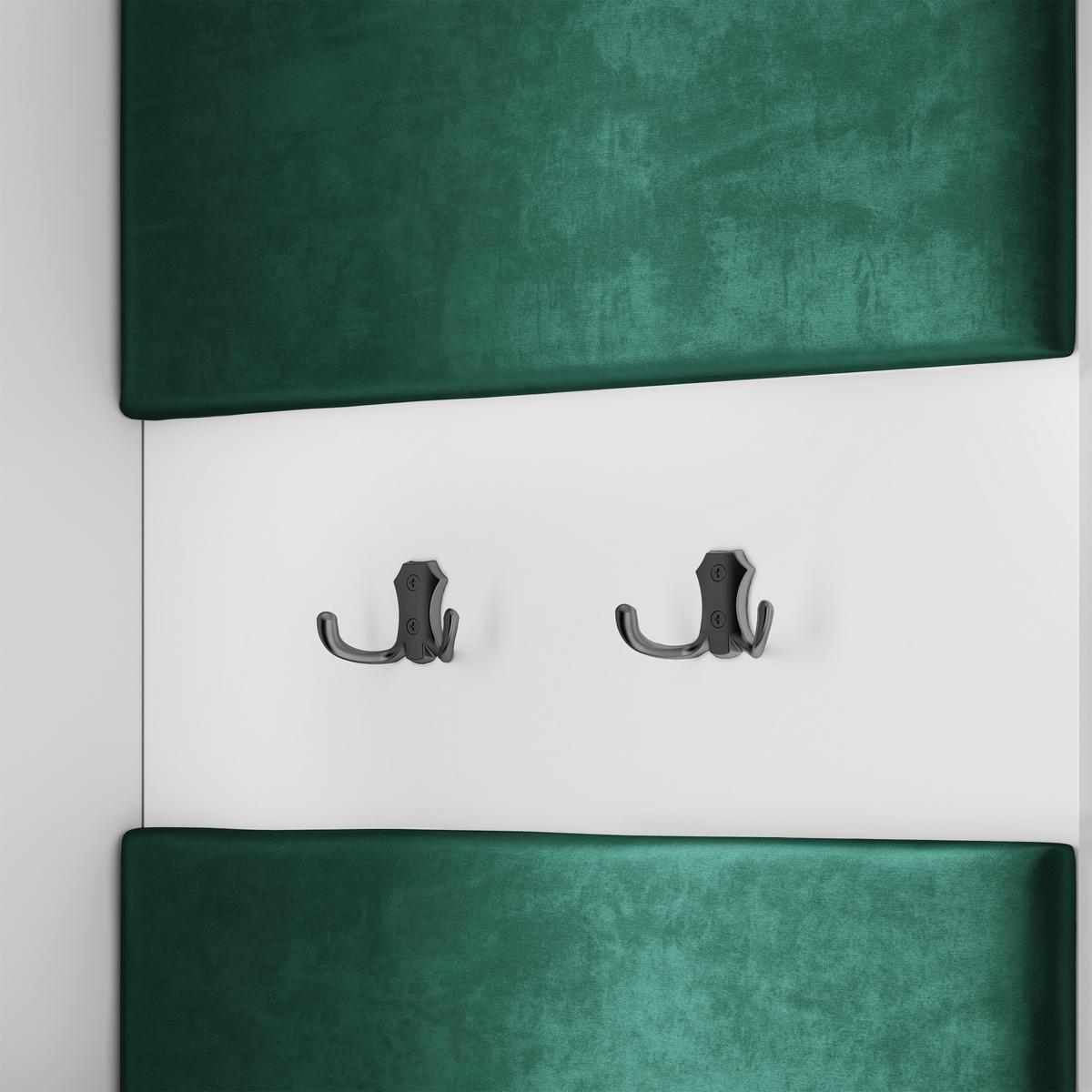 GARDEROBENSCHRANK VIRA 95/181/51 cm Modern Garderobe-Set Eiche Lefkas - Eichefarben/Schwarz, Holzwerkstoff (95/181/51cm) - MASSENO