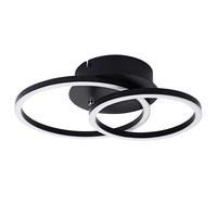 LED-DECKENLEUCHTE Gallagher 34.4/25/7.4 cm - Schwarz, Metall (34.4/25/7.4cm) - Nettlife