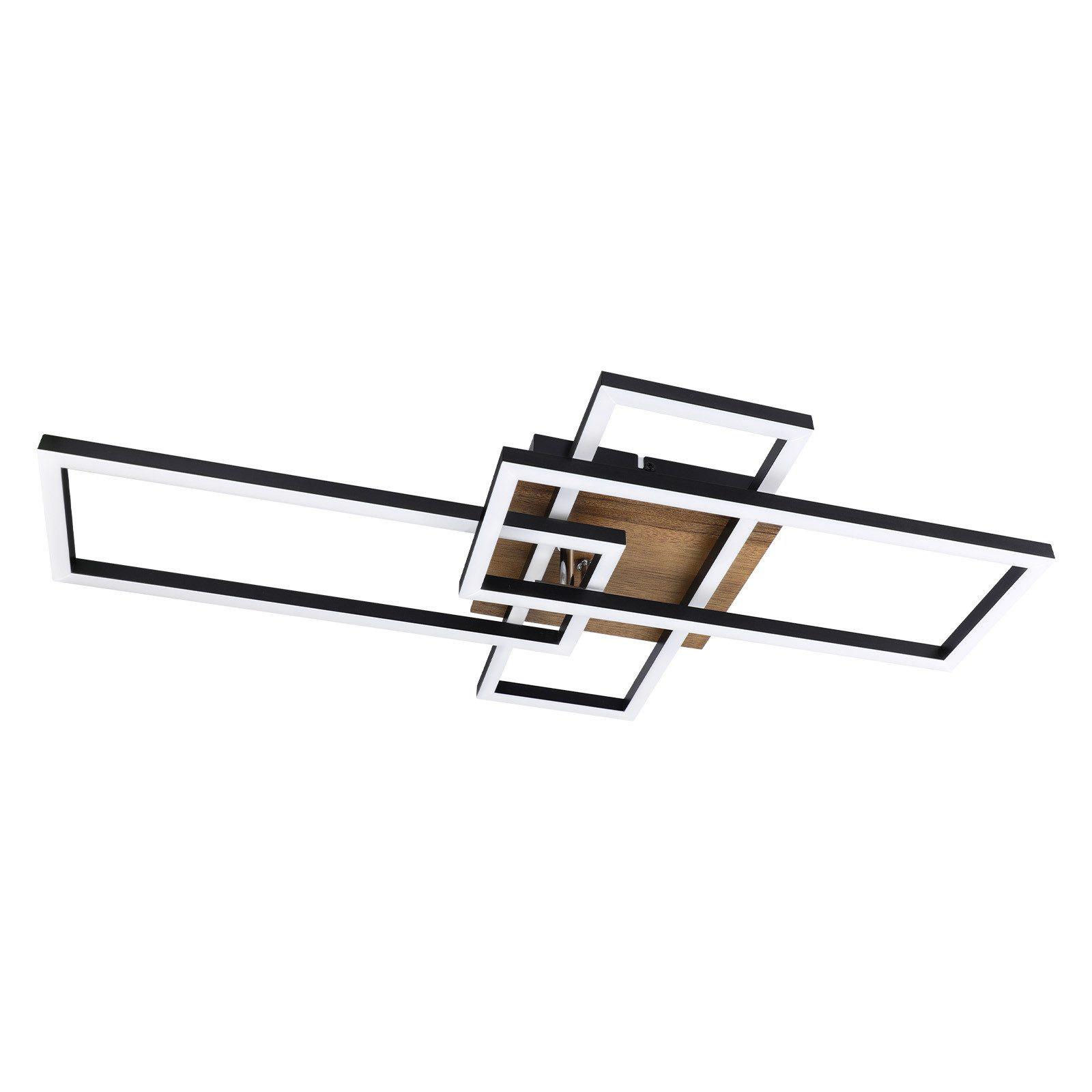 LED-DECKENLEUCHTE Gale 64.3/35/9.5 cm - Schwarz, Metall (64.3/35/9.5cm) - Nettlife
