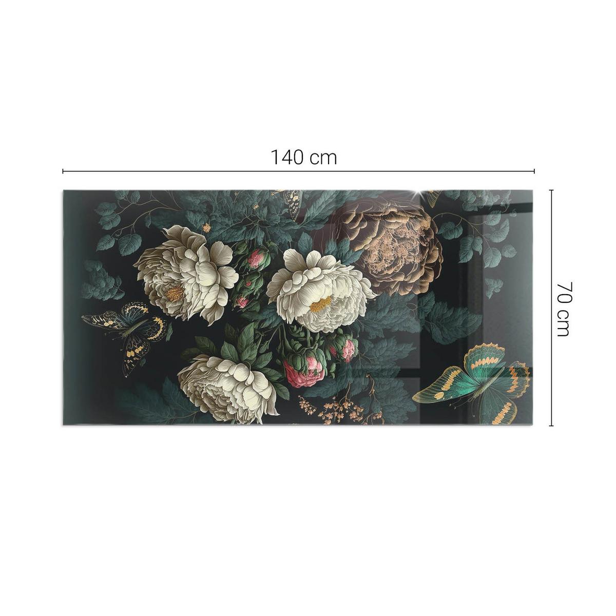 GLASPLATTE für Kamin 140x70 cm - Grün, Glas (140/70/0.4cm) - TULUP