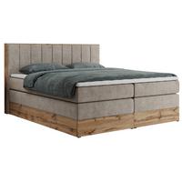 BOXSPRINGBETT BELLISSIMO KING 140/200 Beige Struktur - H4 - Beige, Holz/Textil (140/200cm) - MKS