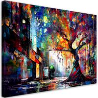 LEINWANDBILD Abstrakter Baum 60x40cm - Multicolor, Textil (60/40cm) - Feeby
