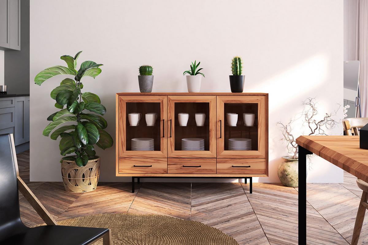 SIDEBOARD LEON Kernbuche - Kernbuche, Holz (144/95/45cm) - byoak