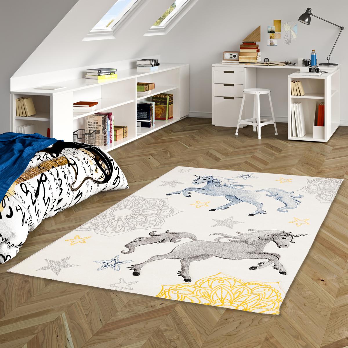 KINDER TEPPICH MAUI KIDS PFERDE STARS - Multicolor, Textil (200/290cm) - Pergamon