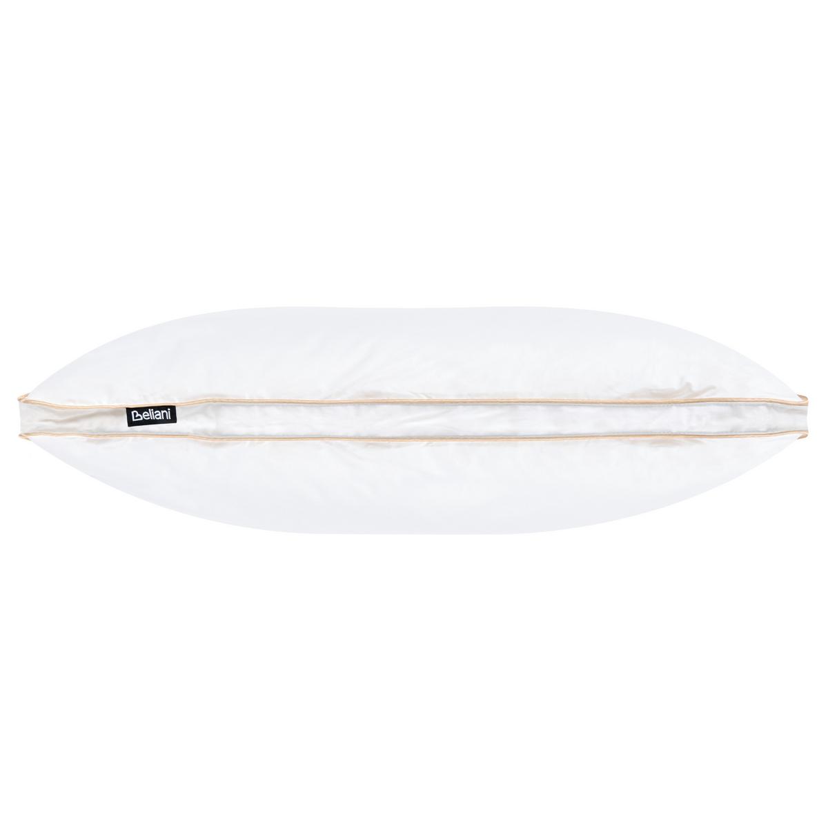 KOPFKISSEN Weiß Hoch 80/80 cm Etna - Weiß, Naturmaterialien (80/80cm) - Beliani