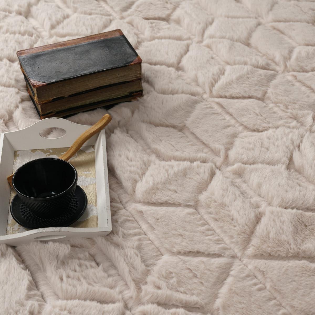 HOCHFLORTEPPICH Skandinavisch Beige 60 x 100 cm - Beige, Kunststoff (60/100cm) - TT Home