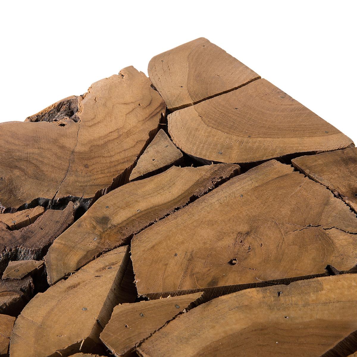 BEISTELLTISCH Teakholz hellbraun quadratisch 30/30 cm Nelson - Hellbraun, Holz (30/30/45cm) - Beliani