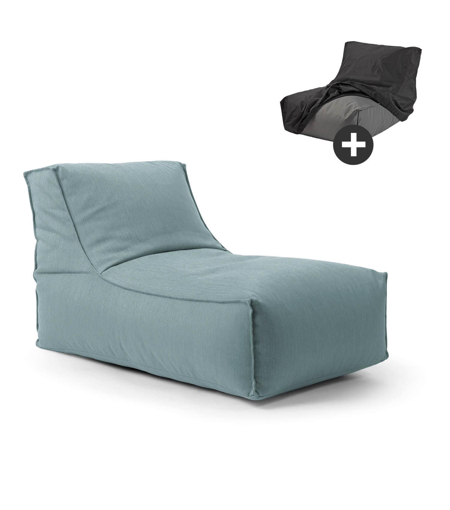 OUTDOOR SITZSACK und Hülle Der Sundowner - Blau, Textil (60/65/95cm) - Mokebo