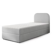 BOXBETT CERIA 90x200 cm mit Matratze und Topper - Hellgrau - Hellgrau, Holz/Textil (90/200cm) - MASSENO