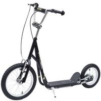 KINDERROLLER, Schwarz/Rosa, Stahl+ Gummi - Schwarz, Metall (135/58/100cm) - HOMCOM