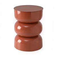 BEISTELLTISCH aus lackiertem Metall 36/50/36 cm - Terracotta, Metall (41/36/50cm) - Calicosy