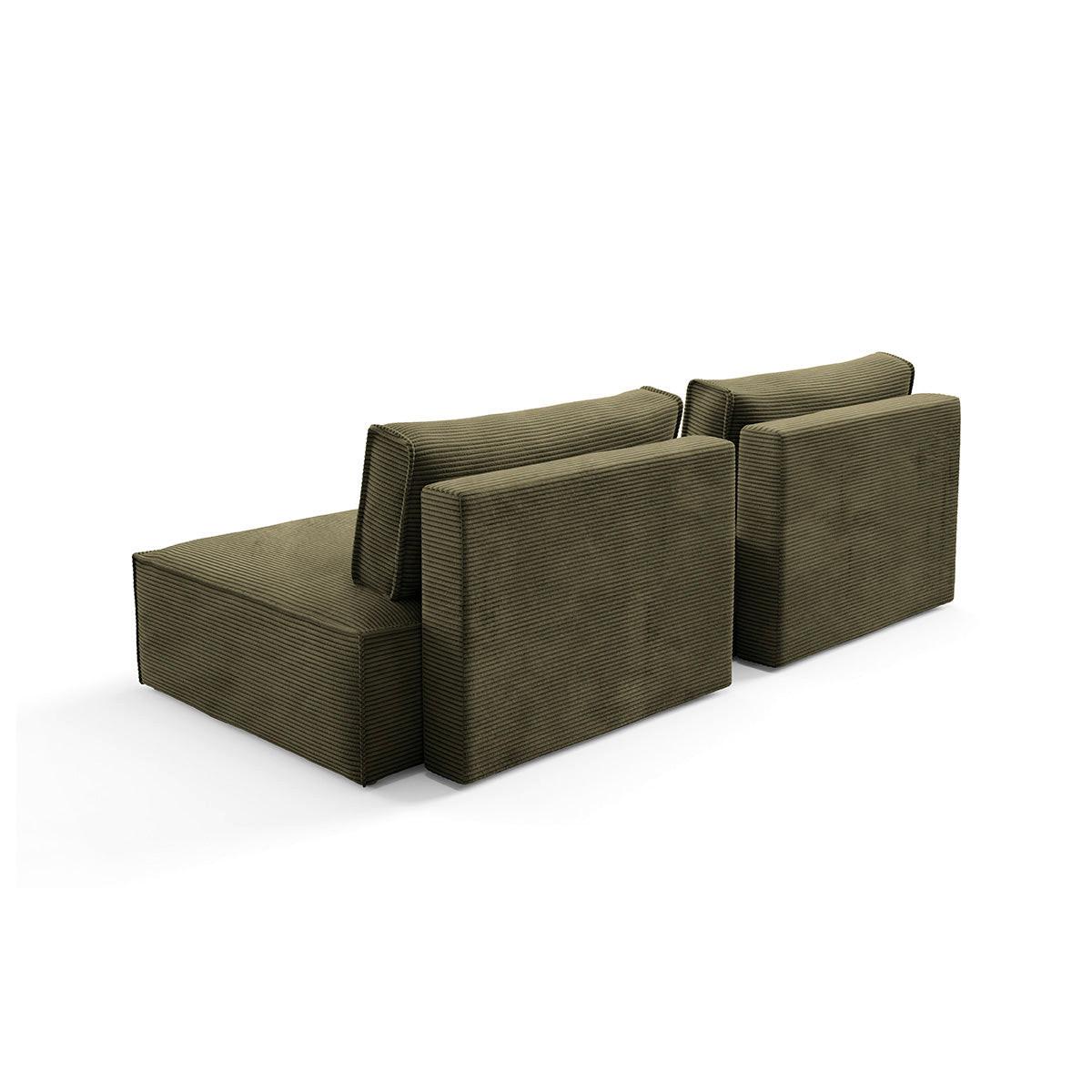 ECKSOFA Georgia Grün - Grün, Holz (236/148cm) - Petits-meubles