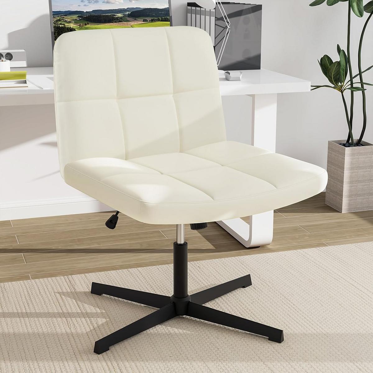 BÜROSTUHL Beige - Beige, Kunststoff (69/89/64cm) - COSTWAY