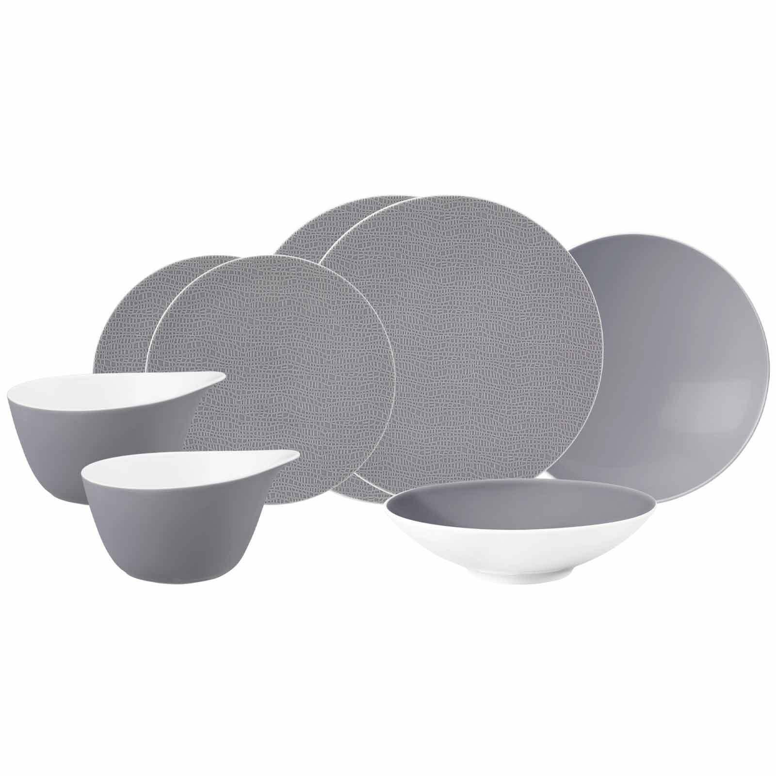 EINSTEIGER-SET Life Fashion Elegant Grey 8-tlg. - Grau, Keramik (2/2/2cm) - Seltmann Weiden