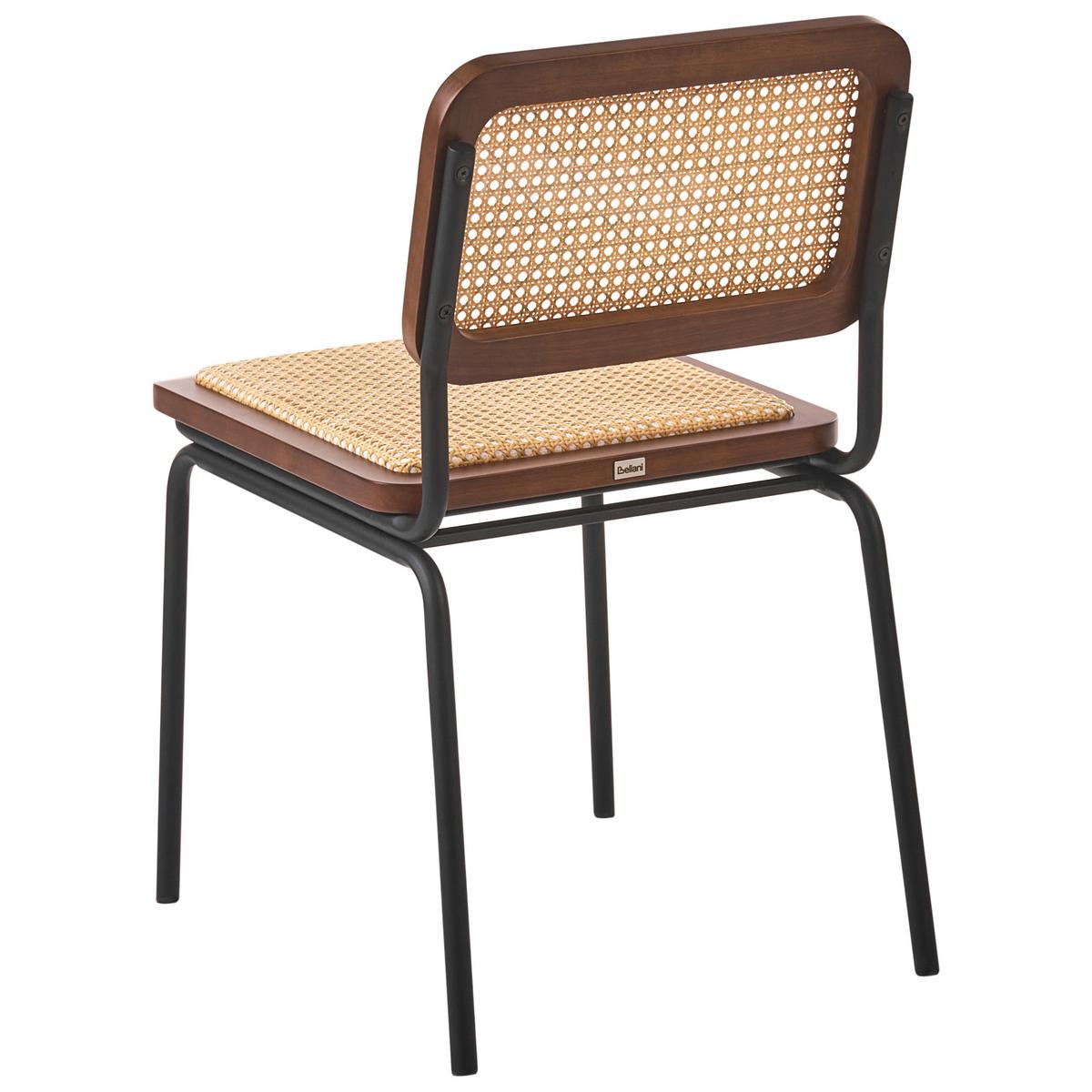 ESSZIMMERSTUHL 2er-Set Polyrattan Braun Corvallis - Braun, Kunststoff (48/83/58cm) - Beliani